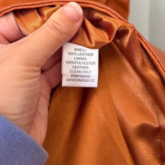 Chadwicks Genuine Leather Coat Chestnut Brown Vintage Inspired Size 6 Petite NWT - Picture 9 of 9